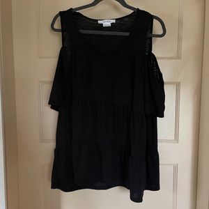 In Every Story tiered cold shoulder top